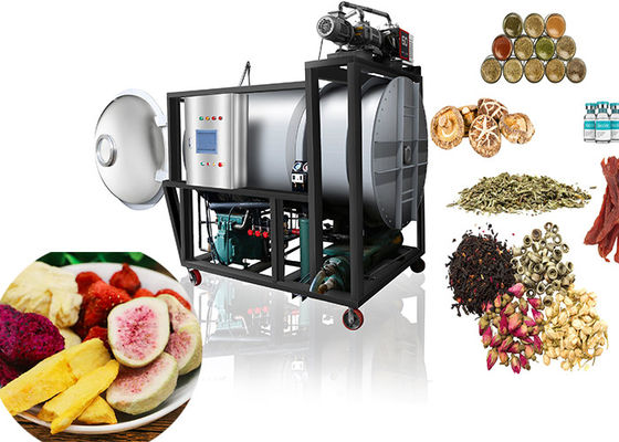 진공 리오필저 냉동 건조기 -45C-80C 냉각기 100kg/배치