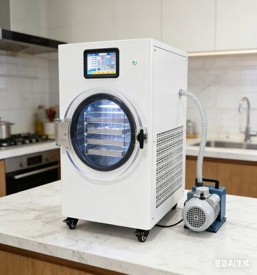 스마트 키친 필수! 탁자 상의 냉동 건조기는 오래 지속되는 캠핑 음식과 튀긴 간식을 만듭니다.