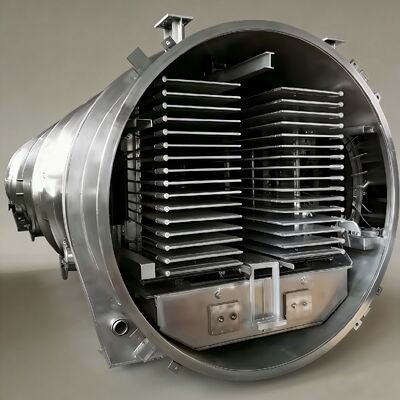 챔버 크기 12700 2600 3300mm  또는 Leybold 냉각 장치와 진공 수준이 13Pa 이하로 냉각 건조를 보장하는 산업 냉각 건조기