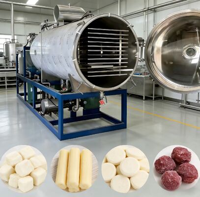 PLC 제어 시스템 산업용 동결 건조기 온도 범위 -50°C ~ +80°C 다중 안전 시스템 작동 보장