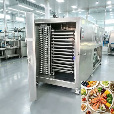 35KW 설치 식품 진공 동결 건조기 공랭식 시스템, Baosi 또는  진공 펌프 장착, 식품 가공 산업에 이상적