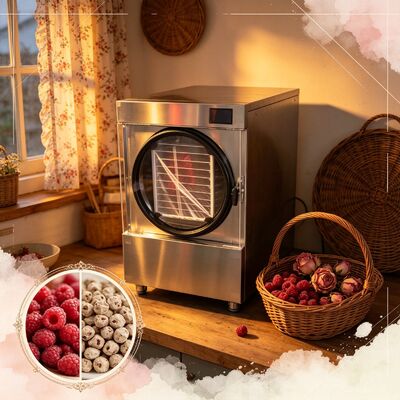 전기 난방 가정 냉동 건조기 SUS304 스테인리스 스틸 220V1PH5060HZ 식품 보존 및 연구소에 적합